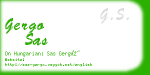 gergo sas business card